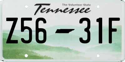 TN license plate Z5631F