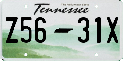 TN license plate Z5631X