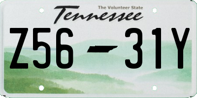 TN license plate Z5631Y