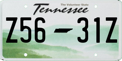 TN license plate Z5631Z