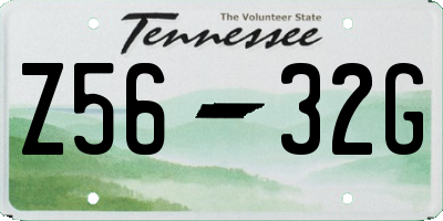 TN license plate Z5632G