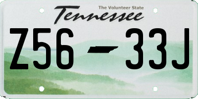 TN license plate Z5633J