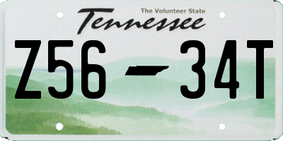 TN license plate Z5634T