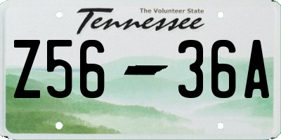 TN license plate Z5636A