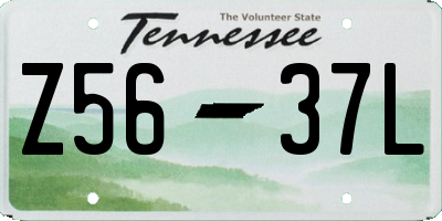 TN license plate Z5637L