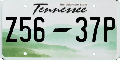 TN license plate Z5637P