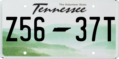 TN license plate Z5637T