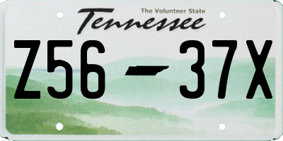 TN license plate Z5637X