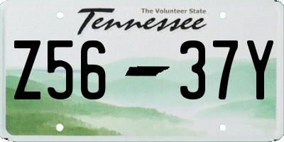 TN license plate Z5637Y