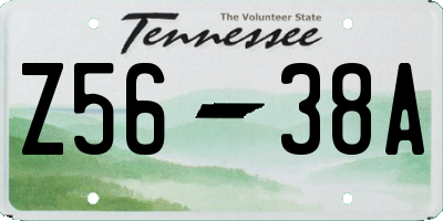 TN license plate Z5638A