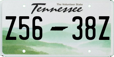 TN license plate Z5638Z