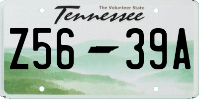 TN license plate Z5639A