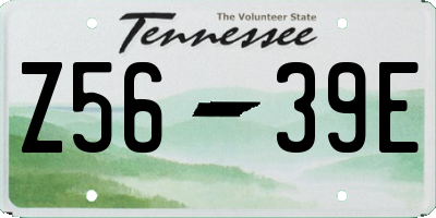 TN license plate Z5639E