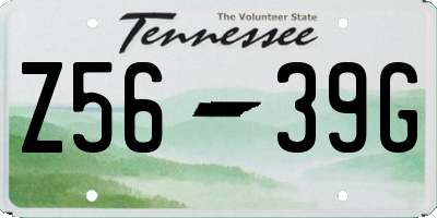 TN license plate Z5639G