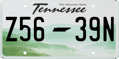 TN license plate Z5639N
