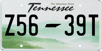 TN license plate Z5639T