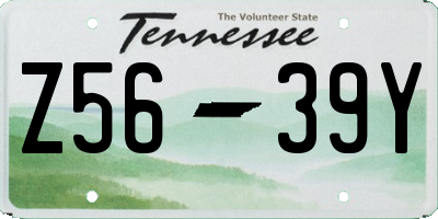 TN license plate Z5639Y