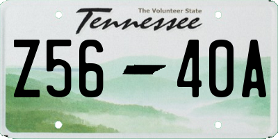 TN license plate Z5640A