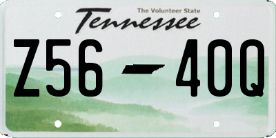 TN license plate Z5640Q