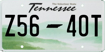 TN license plate Z5640T
