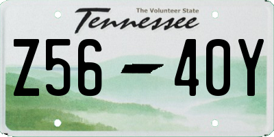 TN license plate Z5640Y