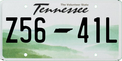 TN license plate Z5641L