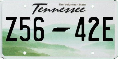 TN license plate Z5642E