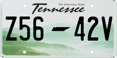 TN license plate Z5642V