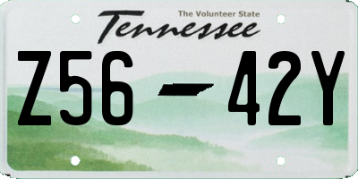 TN license plate Z5642Y