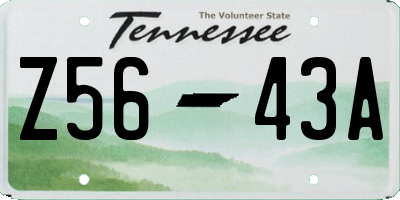 TN license plate Z5643A