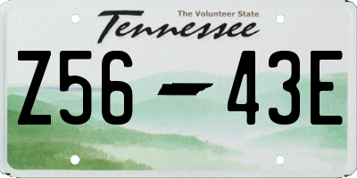 TN license plate Z5643E