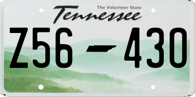 TN license plate Z5643O
