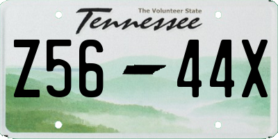 TN license plate Z5644X