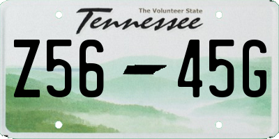 TN license plate Z5645G
