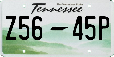 TN license plate Z5645P