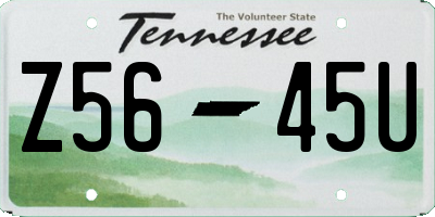 TN license plate Z5645U