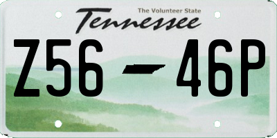 TN license plate Z5646P
