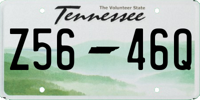 TN license plate Z5646Q
