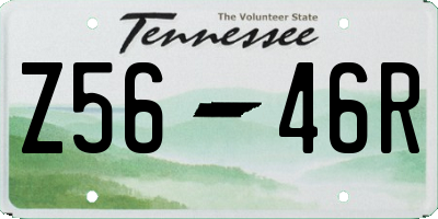 TN license plate Z5646R
