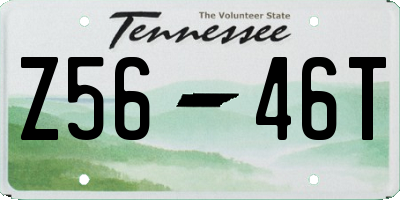 TN license plate Z5646T