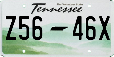 TN license plate Z5646X