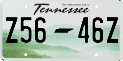 TN license plate Z5646Z