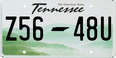 TN license plate Z5648U