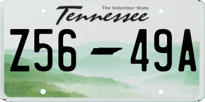 TN license plate Z5649A