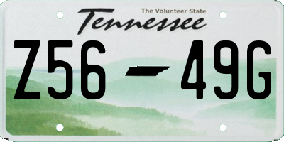 TN license plate Z5649G