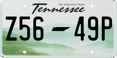 TN license plate Z5649P
