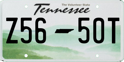 TN license plate Z5650T