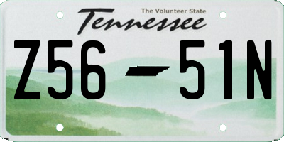 TN license plate Z5651N