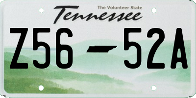 TN license plate Z5652A