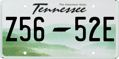 TN license plate Z5652E